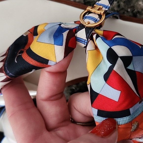 Tory Burch Shelby Scarf Sandals in Rose Des Vents 7.5 - Picture 14 of 16